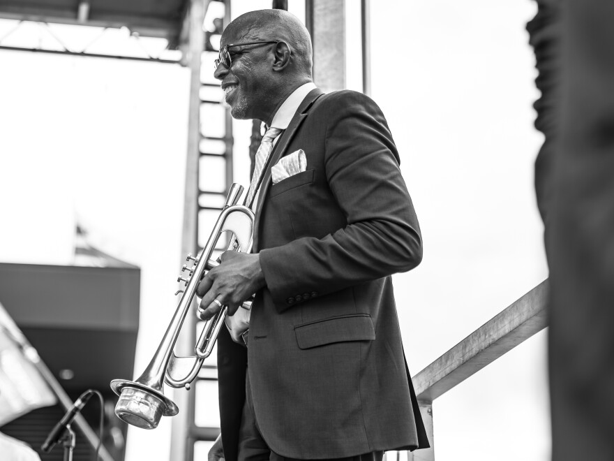 Trumpeter Michael Thomas at the District Pier at the DC JazzFest in Washington, D.C.