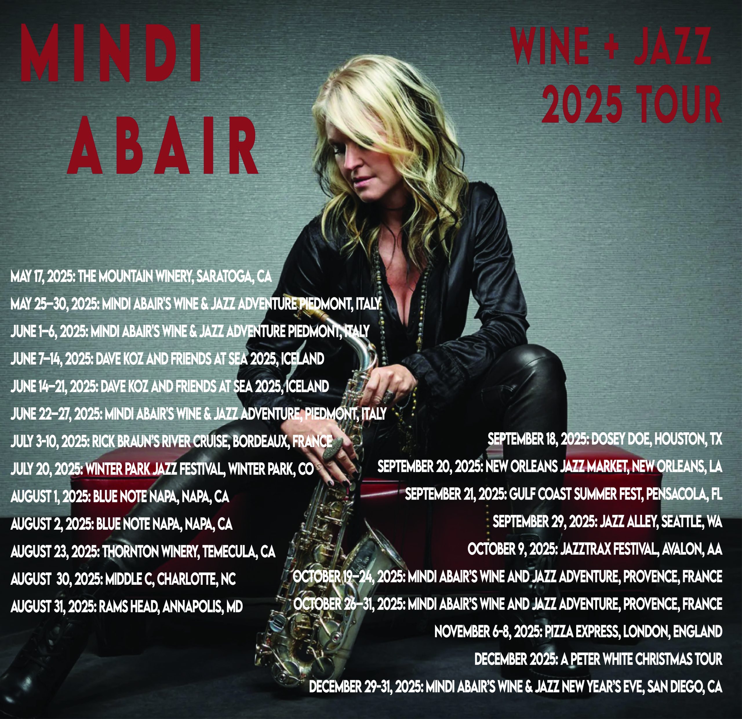 Mindi Abair On Tour 2025